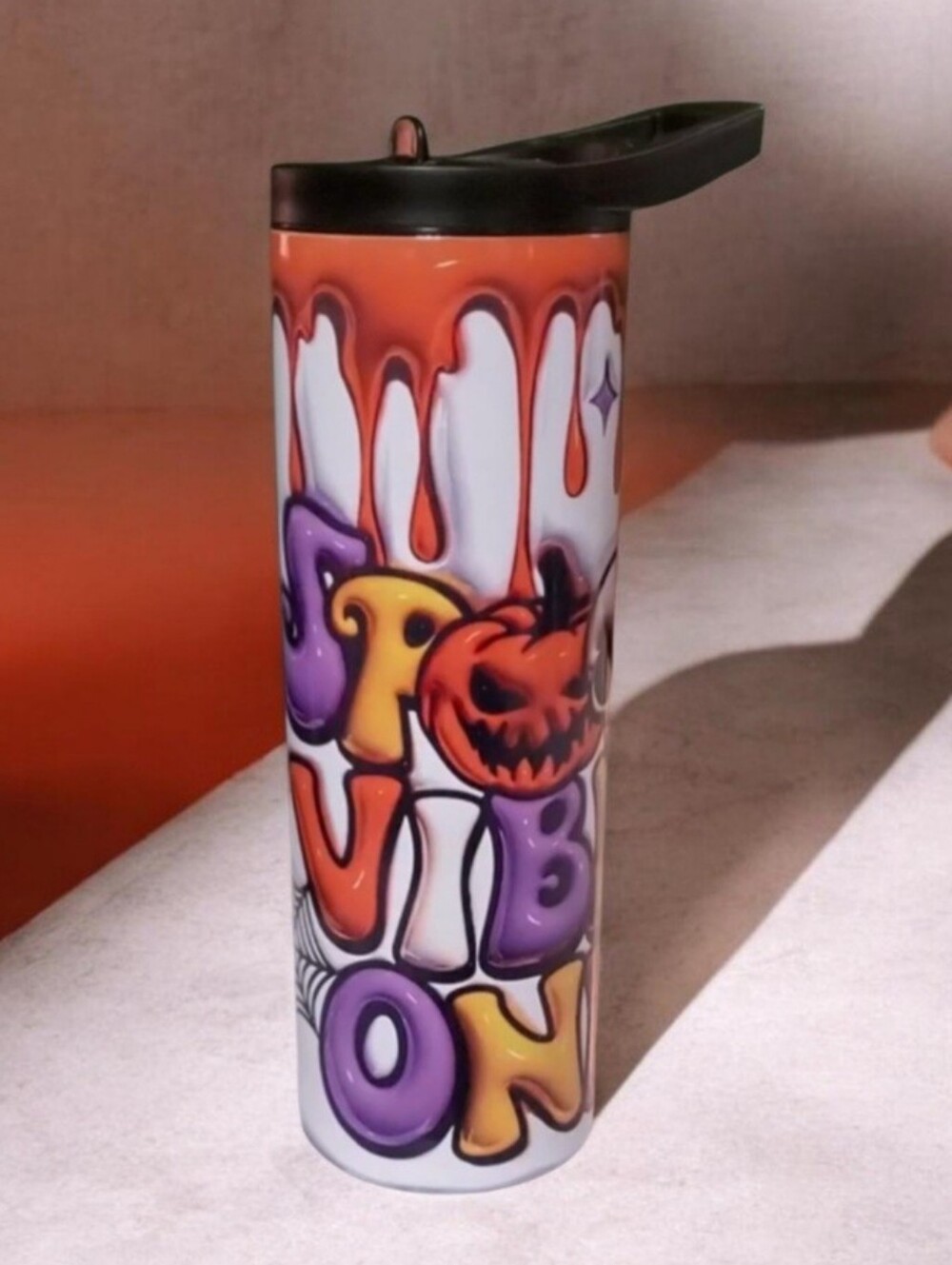 Spooky Vibes Only 20oz Tumbler with duo lids 🎉sale